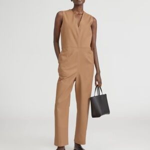 Everlane The Structured Cotton Jumpsuit Toasted Coconut
